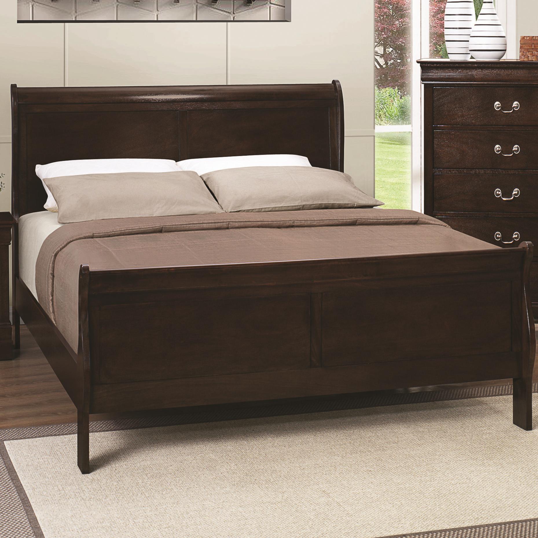 Coaster Louis Philippe 202 Full Panel Sleigh Bed Value City Furniture